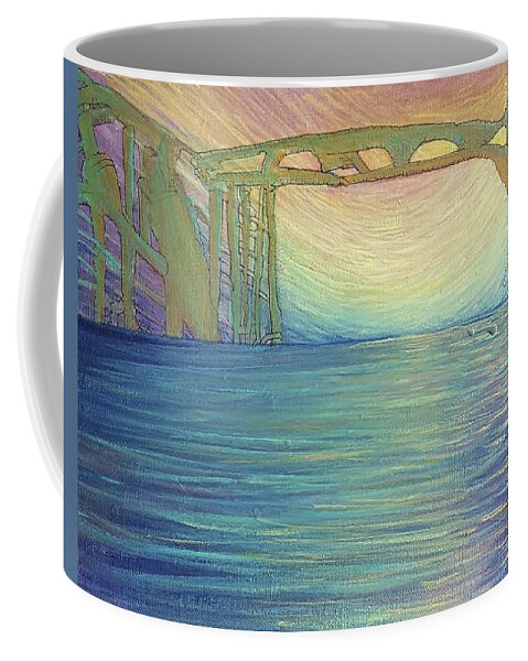 #abstractpaintings #acrylicart #acrylicabstracts #coolart #originalart #colorfulart #abstractartforsale #camvasartprints #originalartforsale #abstractartpaintings Coffee Mug featuring the painting The calm before the storm by Cynthia Silverman
