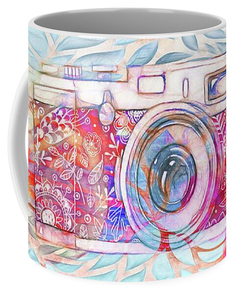 Camera Coffee Mug featuring the digital art The Camera - 02c8v2 by Variance Collections