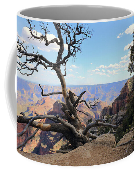 Dead Tree Coffee Mug featuring the photograph The Canyon's Edge by David Diaz