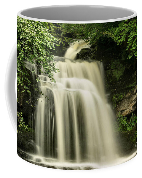 Trees - Water - Waterfall - Powerful Coffee Mug featuring the photograph The Cauldron by Chris Horsnell