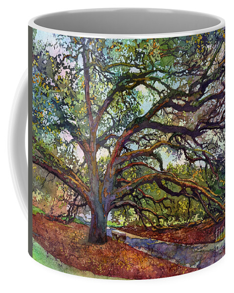 Oak Coffee Mug featuring the painting The Century Oak by Hailey E Herrera