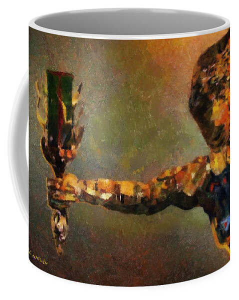 Figure Coffee Mug featuring the painting The Chalice by RC DeWinter