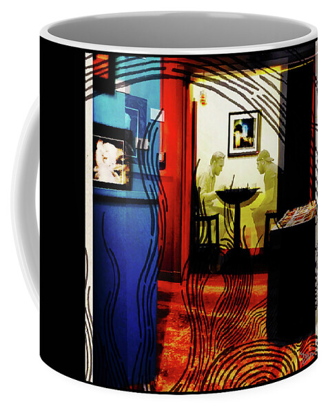 Chess Coffee Mug featuring the photograph The Chess Players by Peggy Dietz