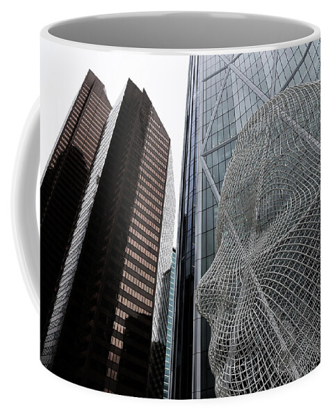 Street Photography Coffee Mug featuring the pyrography The City Sees by J C