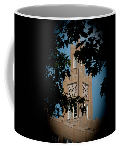 Campus Coffee Mug featuring the photograph The Clock tower by Mark Dodd