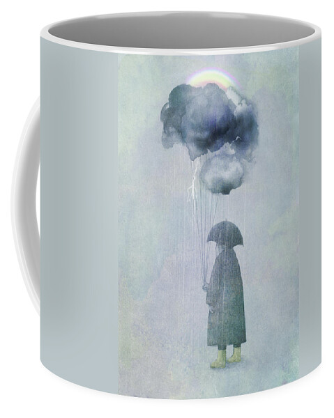 Clouds Coffee Mug featuring the painting The Cloud Seller by Eric Fan