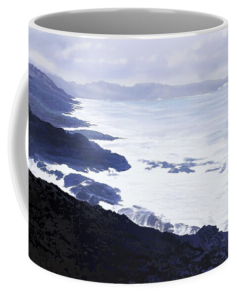 Victor Shelley Coffee Mug featuring the painting The Coast by Victor Shelley