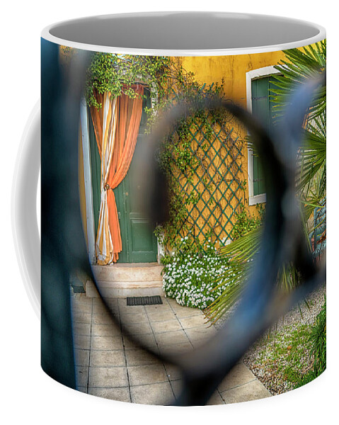 Burano Coffee Mug featuring the photograph The Courtyard Burano Italy_DSC5069_03032017 by Greg Kluempers