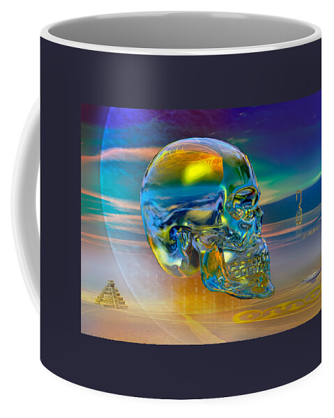Skull Coffee Mug featuring the digital art The Crystal Skull by Shadowlea Is