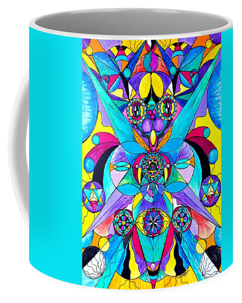Vibration Coffee Mug featuring the painting The Cure by Teal Eye Print Store