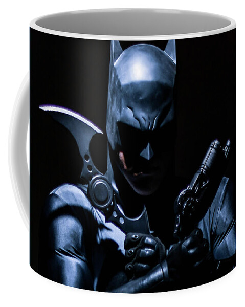 Cosplay Coffee Mug featuring the photograph The Dark Knight by Joe Torres