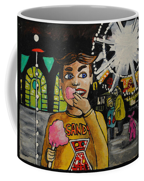 Asbury Park Coffee Mug featuring the painting The Day They Turned into Zombies by Patricia Arroyo