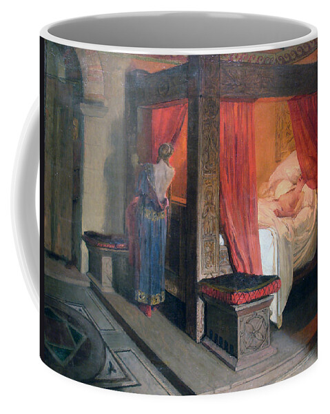 Jean-paul Laurens Coffee Mug featuring the painting The Death of Galswintha by Jean-Paul Laurens