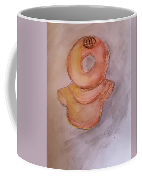 Watercolor Coffee Mug featuring the painting The Divers Helmet by Stacie Siemsen