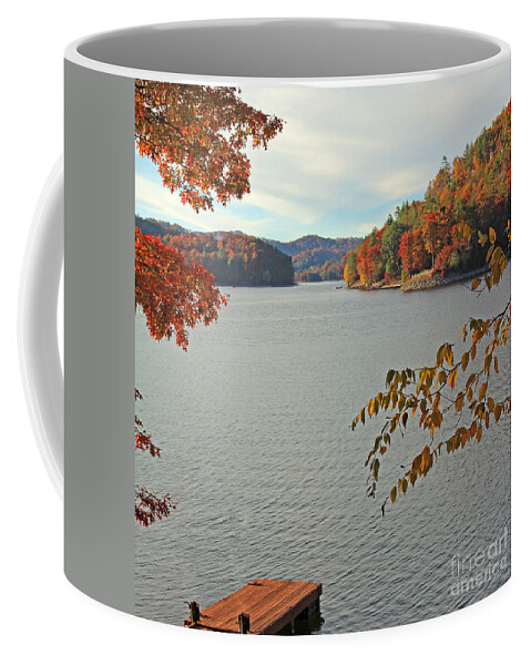 Autumn Coffee Mug featuring the photograph The Dock by Jennifer Robin