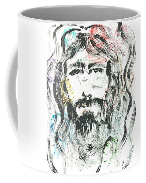 Jesus Coffee Mug featuring the painting The Emotions of Jesus by Nadine Rippelmeyer