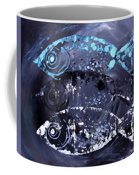 Fish Coffee Mug featuring the painting The End of This is Near by J Vincent Scarpace