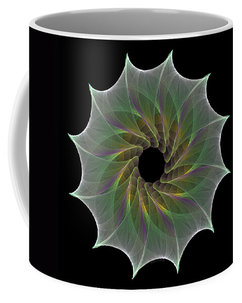 Fractal Coffee Mug featuring the digital art The Eye Of God by Denise Beverly