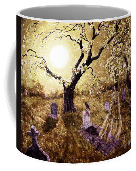 Grunge Coffee Mug featuring the digital art The Fading Memory of Lenore by Laura Iverson