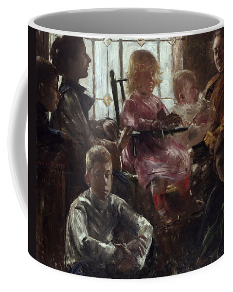 Lovis Corinth Coffee Mug featuring the painting The Family of the Painter Fritz Rumpf by Lovis Corinth