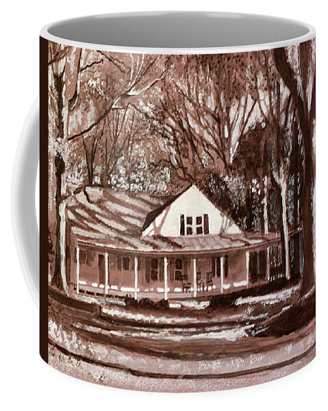 Little River Farm Coffee Mug featuring the painting The Farmhouse by David Zimmerman