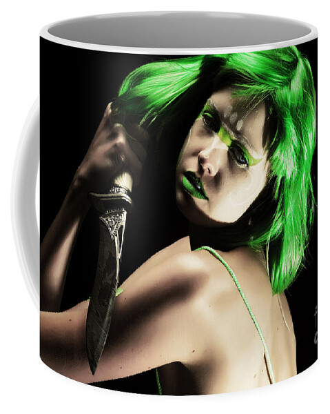Artistic Coffee Mug featuring the photograph The Fight by Robert WK Clark