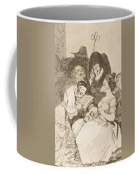 Spanish Art Coffee Mug featuring the relief The filiation by Francisco Goya