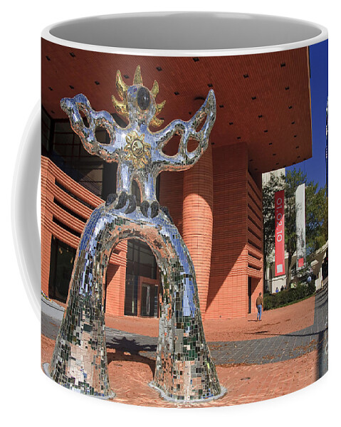 Sculpture Coffee Mug featuring the photograph The Firebird at the Bechtler Museum in Charlotte by Jill Lang