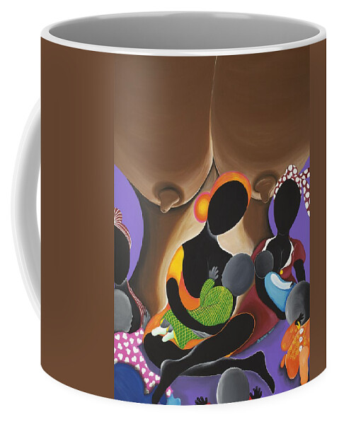 Sabree Coffee Mug featuring the painting The Fountain of Life by Patricia Sabreee