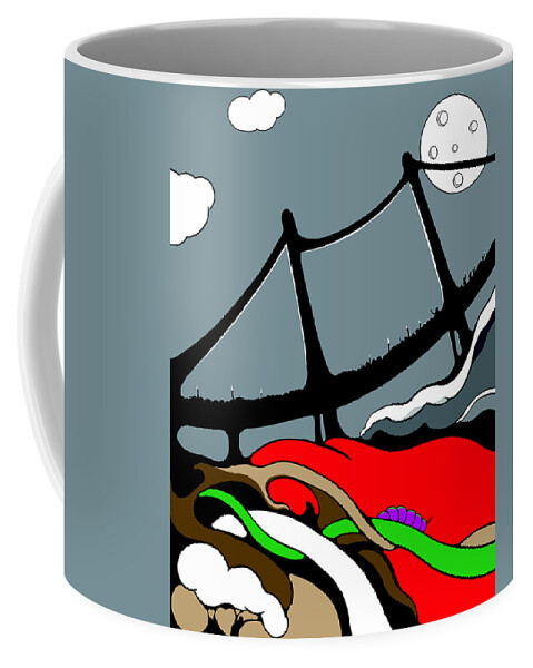 Climate Change Coffee Mug featuring the digital art The Gap by Craig Tilley