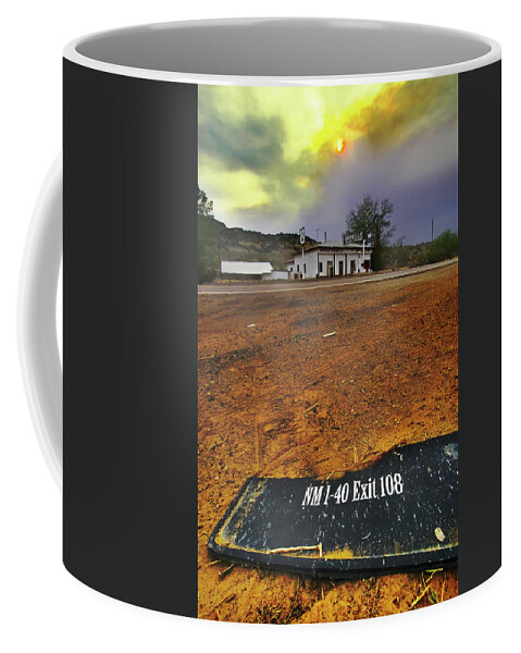 Route 66 Coffee Mug featuring the photograph The Ghost of Interstate 40 by Micah Offman