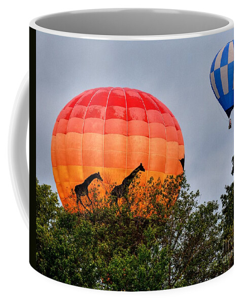 Giraffes Coffee Mug featuring the photograph The Giraffes Are Coming by Steve Brown
