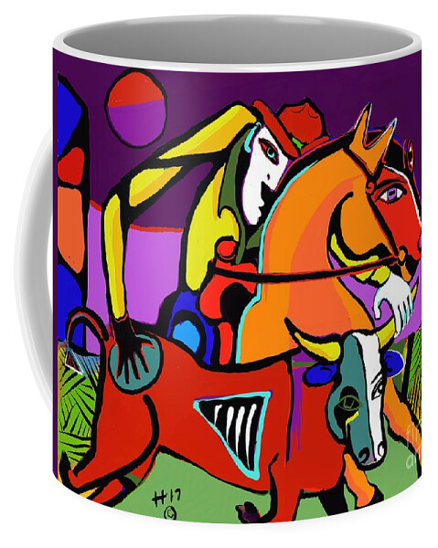Trevor's Picture Coffee Mug featuring the digital art The Gift by Hans Magden