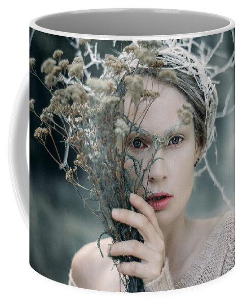 Woman Coffee Mug featuring the photograph The Glance. Prickle Tenderness by Inna Mosina