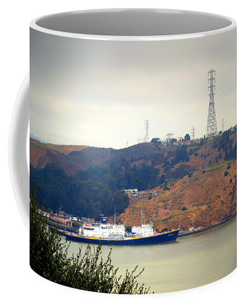 Golden-bear Coffee Mug featuring the photograph The Golden Bear At Carquinez Strait by Joyce Dickens