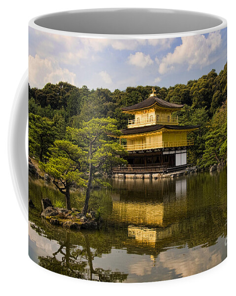 Colour Coffee Mug featuring the photograph The Golden Pagoda in Kyoto Japan by David Smith