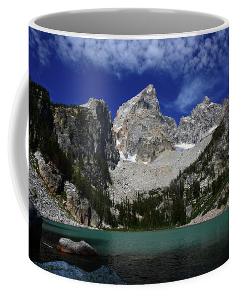 Cascade Canyon Framed Prints Coffee Mug featuring the photograph The Grand and Mount Owen from Delta Lake by Raymond Salani III