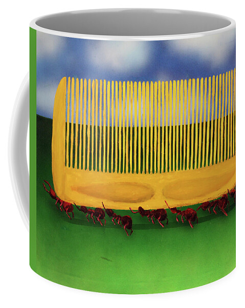 Surrealism Coffee Mug featuring the painting The Great Escape by Thomas Blood