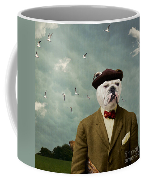 Dog Coffee Mug featuring the photograph The Grumpy Man by Martine Roch