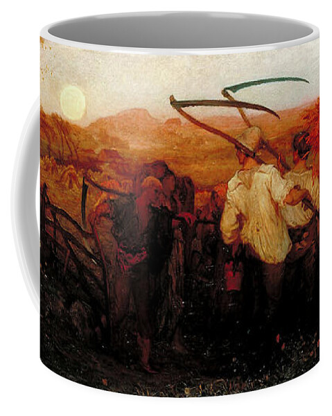 George Mason Coffee Mug featuring the painting The Harvest Moon by George Mason