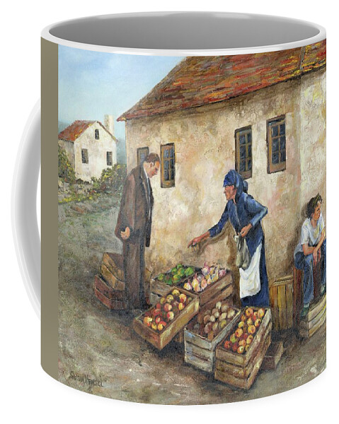 Landscape Coffee Mug featuring the painting The Helper by Susan Hensel