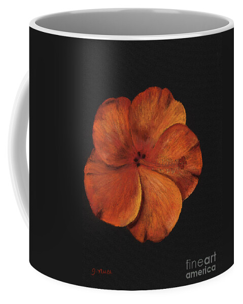 Hibiscus Coffee Mug featuring the painting The Hibiscus by Ginny Neece