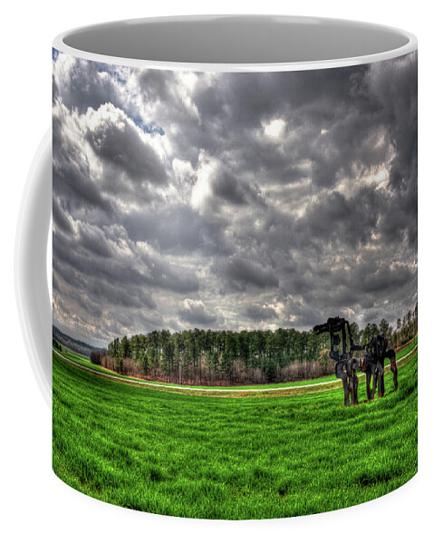 Reid Callaway Stormy Day Coffee Mug featuring the photograph The Iron Horse Winter Wheat Art by Reid Callaway