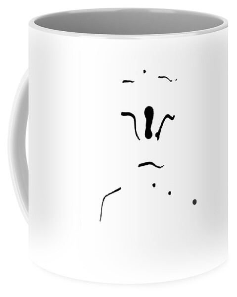 Abstract Coffee Mug featuring the drawing The Jester by Steve Karol