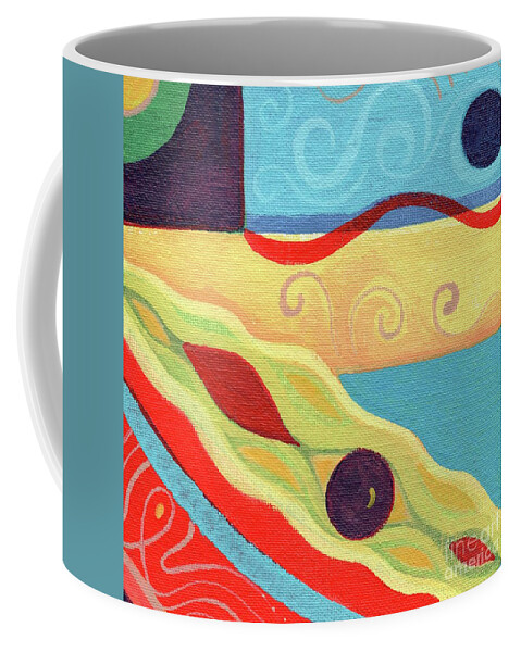 The Joy Of Design Xlix By Helena Tiainen Coffee Mug featuring the painting The Joy of Design X L I X by Helena Tiainen