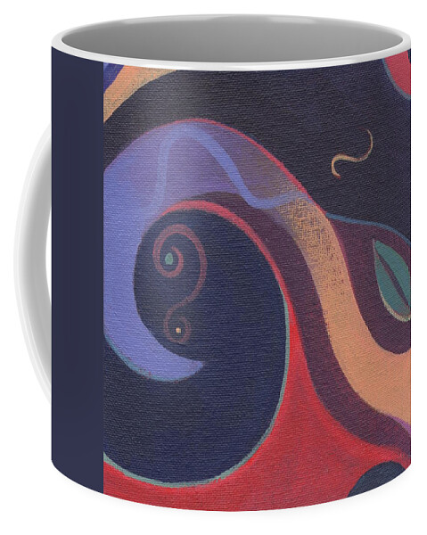 Abstract Coffee Mug featuring the painting The Joy of Design X X V I V Part 2 by Helena Tiainen