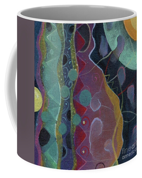Abstract Coffee Mug featuring the digital art The Joy of Design X X X I X Part 2 by Helena Tiainen