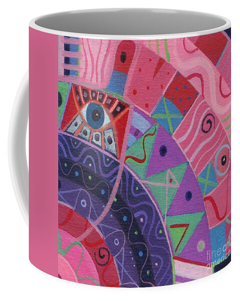 Abstract Coffee Mug featuring the digital art The Joy of Design X X X V I I Part 2 by Helena Tiainen