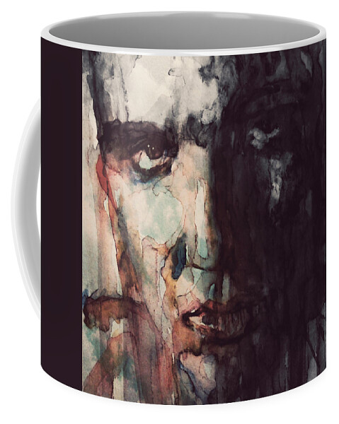 Elvis Coffee Mug featuring the painting The King by Paul Lovering