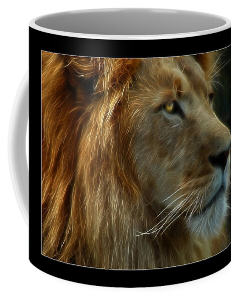 Lion Coffee Mug featuring the photograph The King by Ricky Barnard